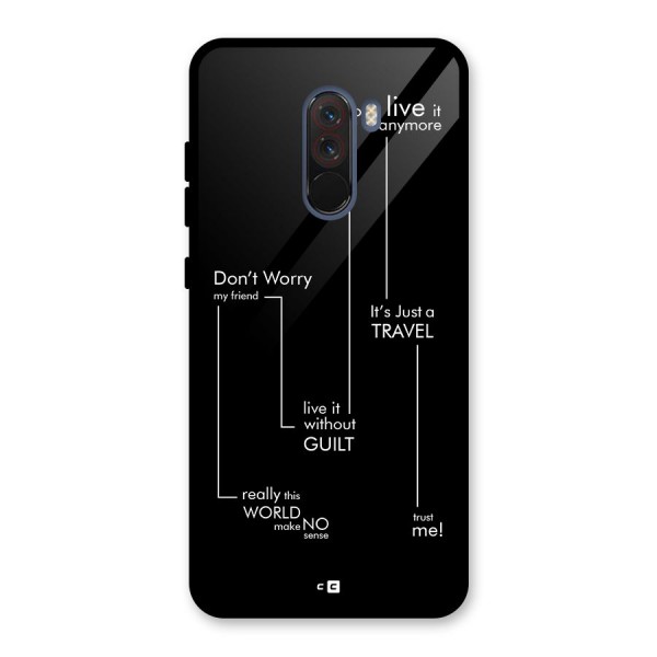 Quotes Of Life Glass Back Case for Poco F1