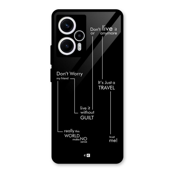 Quotes Of Life Glass Back Case for Poco F5