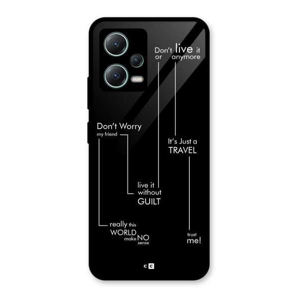 Quotes Of Life Glass Back Case for Poco X5