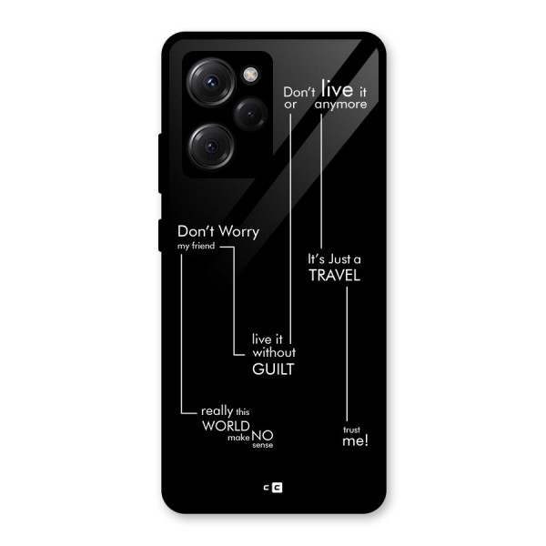 Quotes Of Life Glass Back Case for Poco X5 Pro