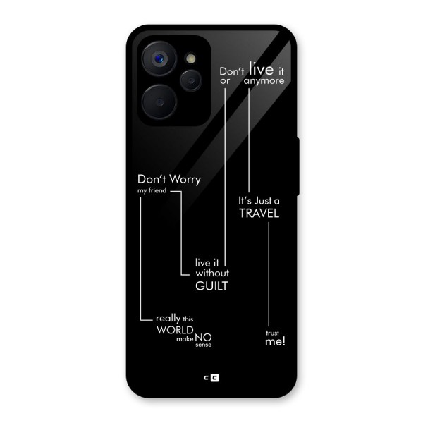 Quotes Of Life Glass Back Case for Realme 9i 5G