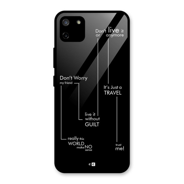 Quotes Of Life Glass Back Case for Realme C11