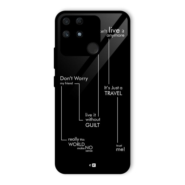 Quotes Of Life Glass Back Case for Realme Narzo 50A