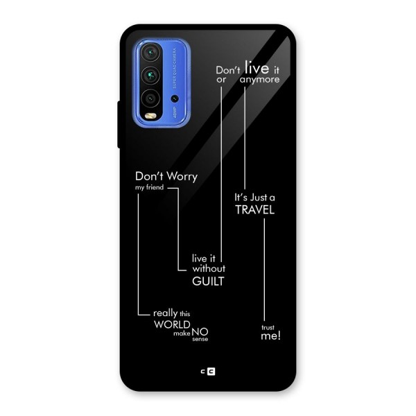 Quotes Of Life Glass Back Case for Redmi 9 Power