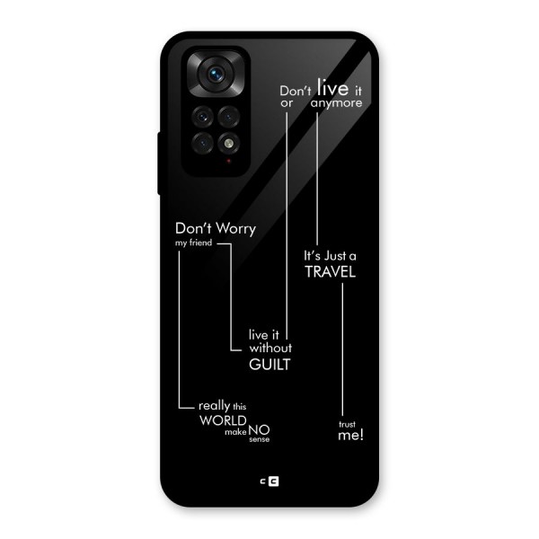 Quotes Of Life Glass Back Case for Redmi Note 11