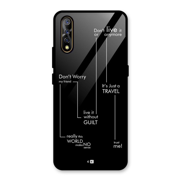 Quotes Of Life Glass Back Case for Vivo S1