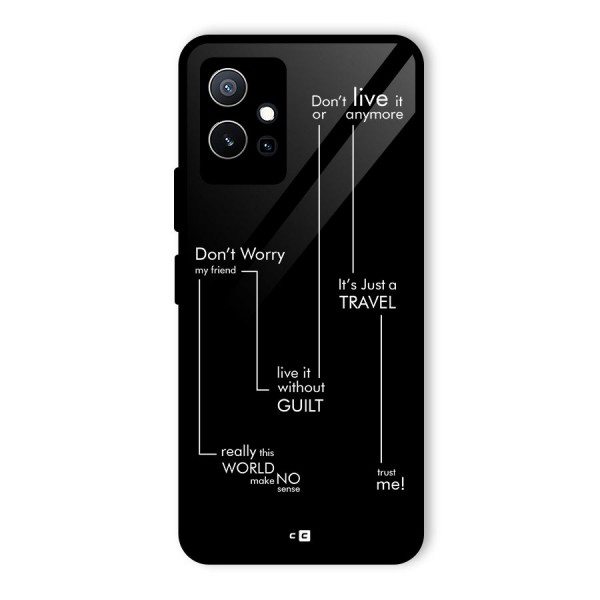 Quotes Of Life Glass Back Case for Vivo T1 5G