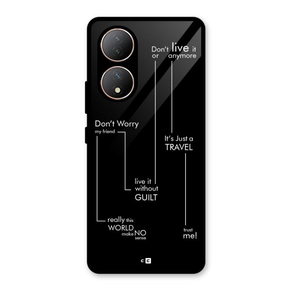 Quotes Of Life Glass Back Case for Vivo T2