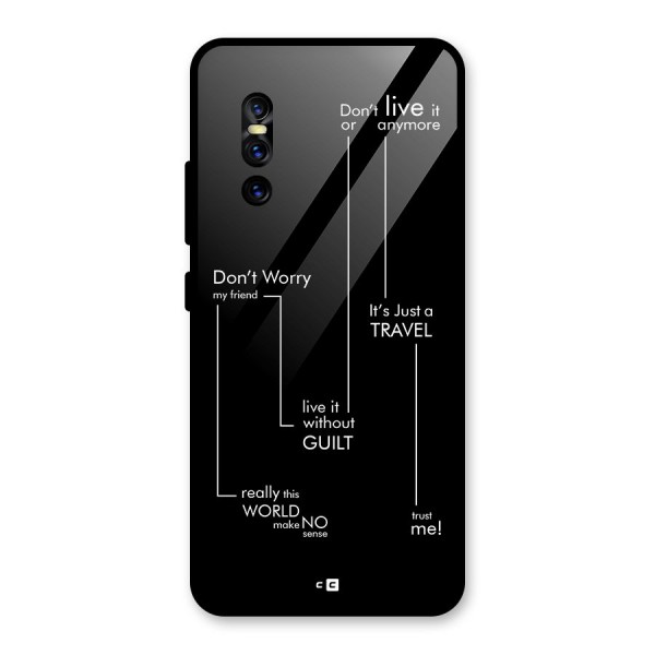 Quotes Of Life Glass Back Case for Vivo V15 Pro