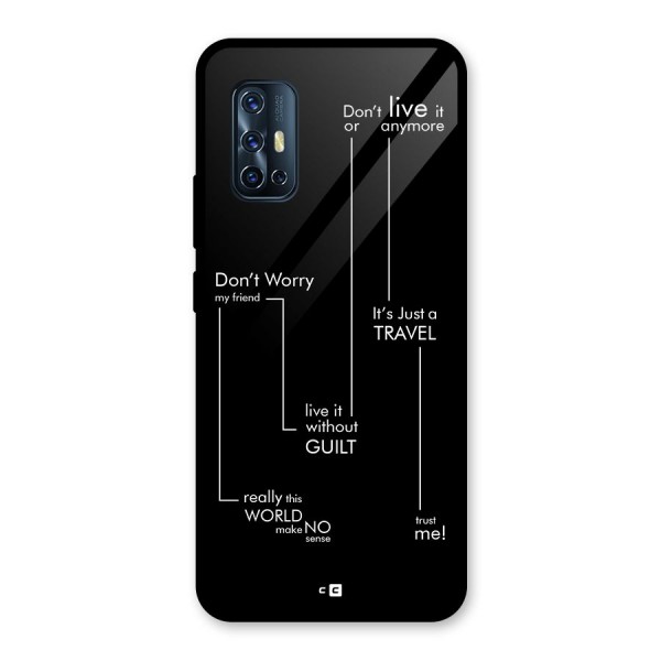 Quotes Of Life Glass Back Case for Vivo V17