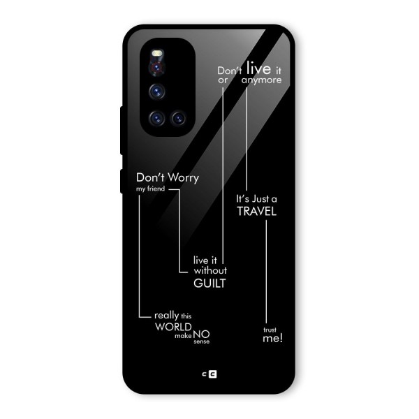 Quotes Of Life Glass Back Case for Vivo V19