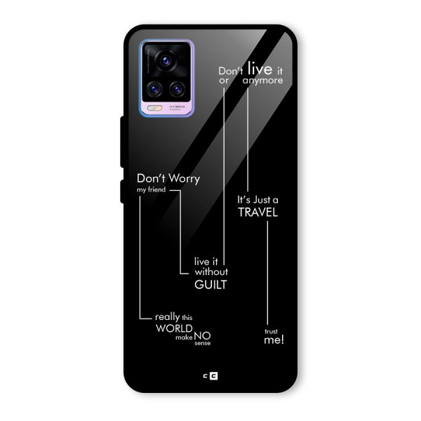 Quotes Of Life Glass Back Case for Vivo V20 Pro