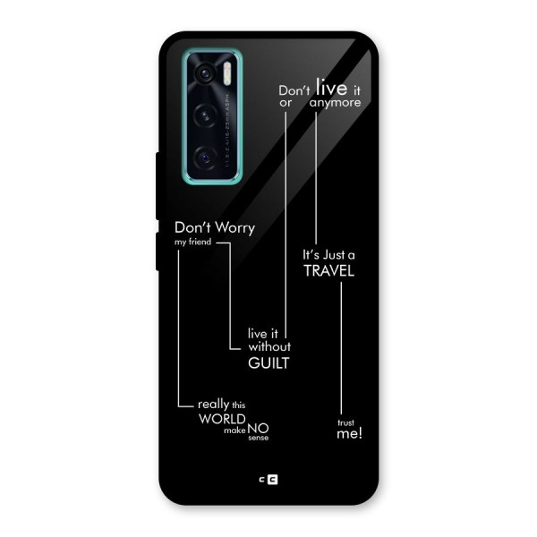 Quotes Of Life Glass Back Case for Vivo V20 SE