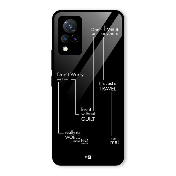 Quotes Of Life Glass Back Case for Vivo V21 5G