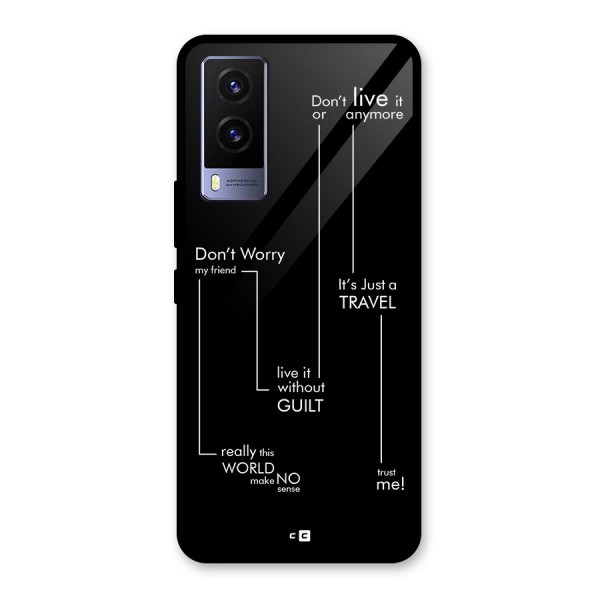 Quotes Of Life Glass Back Case for Vivo V21e 5G