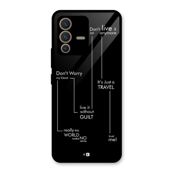 Quotes Of Life Glass Back Case for Vivo V23 5G