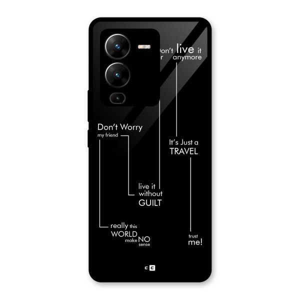 Quotes Of Life Glass Back Case for Vivo V25 Pro