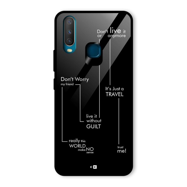 Quotes Of Life Glass Back Case for Vivo Y15