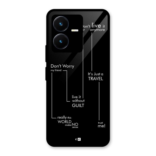 Quotes Of Life Glass Back Case for Vivo Y22