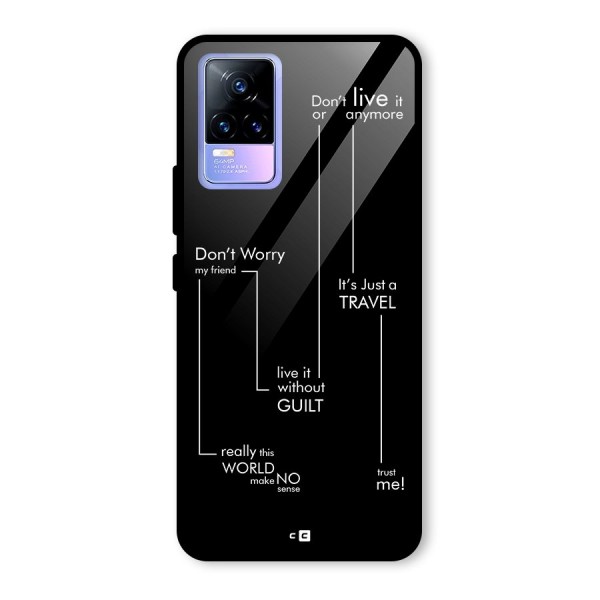 Quotes Of Life Glass Back Case for Vivo Y73