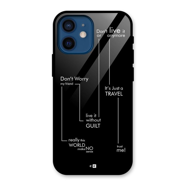 Quotes Of Life Glass Back Case for iPhone 12 Mini