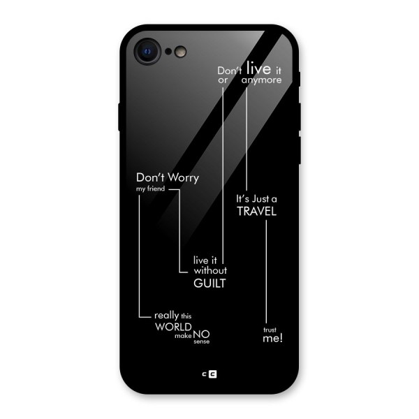 Quotes Of Life Glass Back Case for iPhone SE 2022