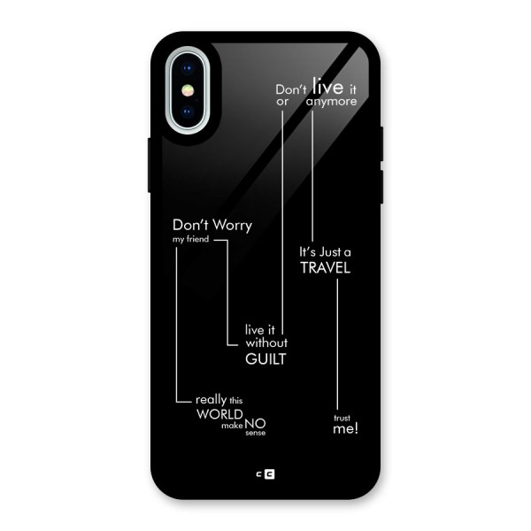 Quotes Of Life Glass Back Case for iPhone X