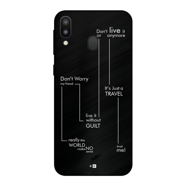 Quotes Of Life Metal Back Case for Galaxy M20