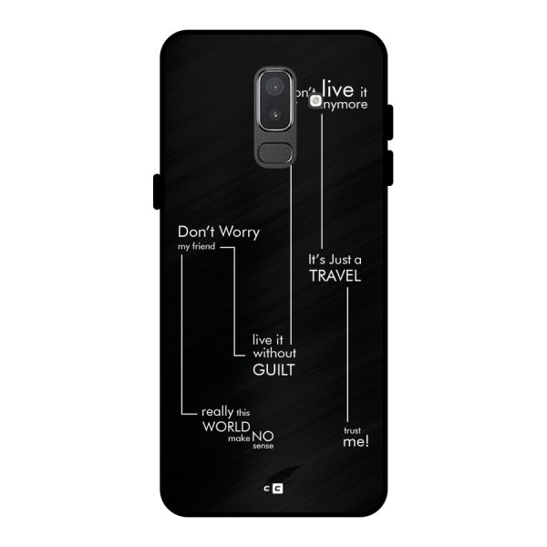 Quotes Of Life Metal Back Case for Galaxy On8 (2018)