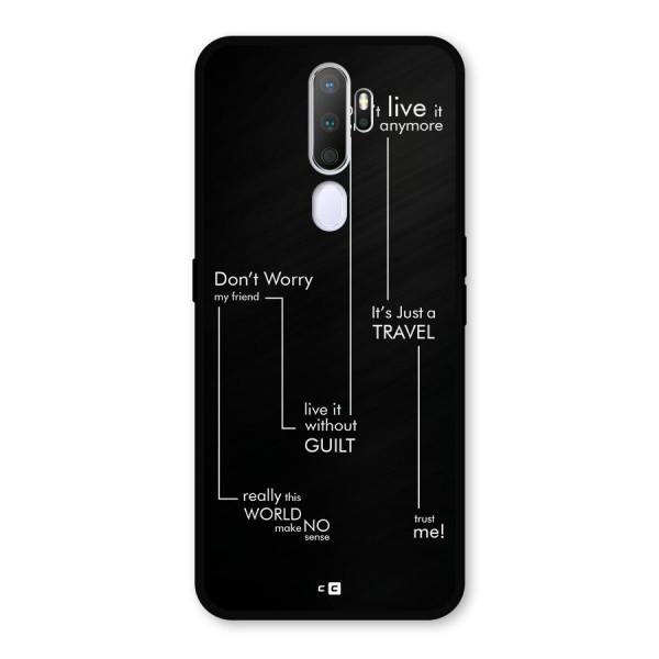 Quotes Of Life Metal Back Case for Oppo A9 (2020)