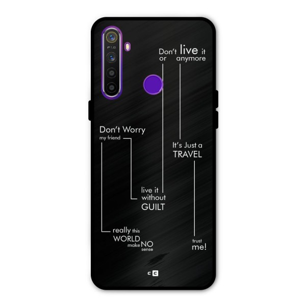 Quotes Of Life Metal Back Case for Realme 5i