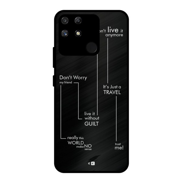 Quotes Of Life Metal Back Case for Realme Narzo 50A