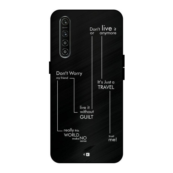 Quotes Of Life Metal Back Case for Realme XT