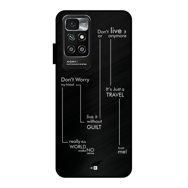 Quotes Of Life Metal Back Case for Redmi 10 Prime