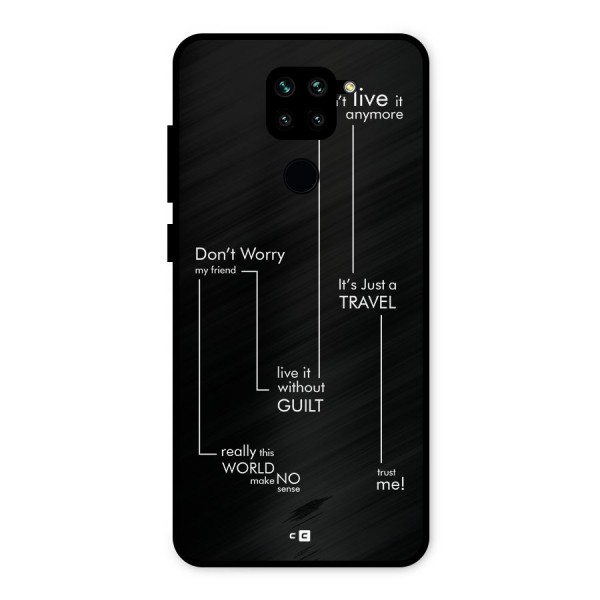 Quotes Of Life Metal Back Case for Redmi Note 9