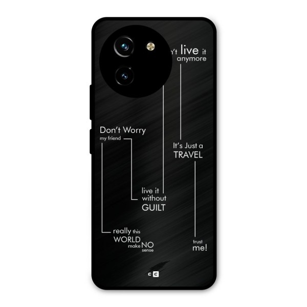 Quotes Of Life Metal Back Case for Vivo T3x