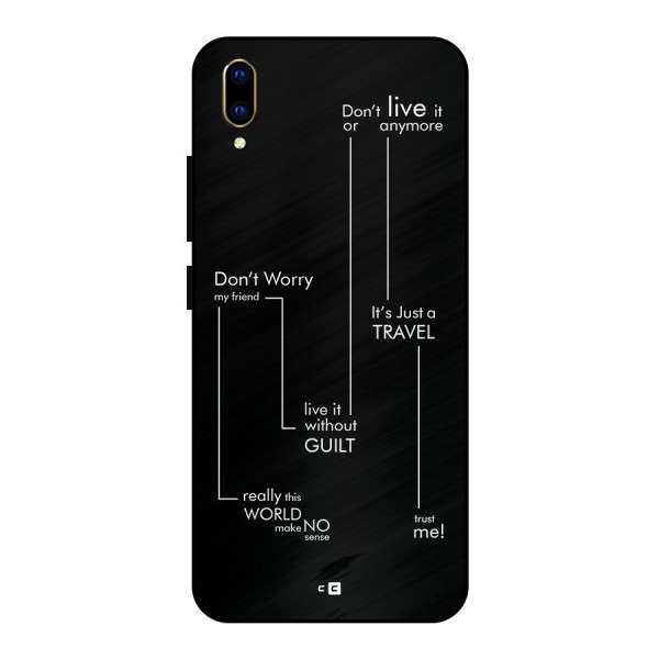 Quotes Of Life Metal Back Case for Vivo V11 Pro