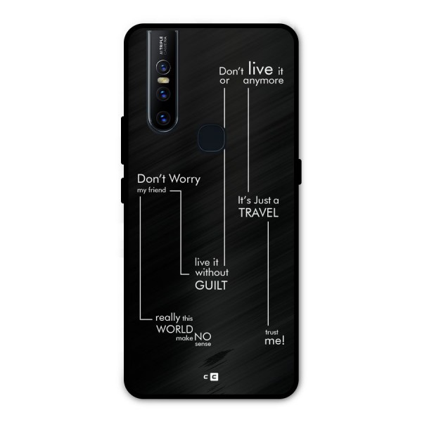 Quotes Of Life Metal Back Case for Vivo V15