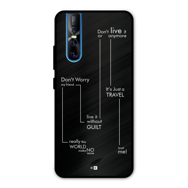 Quotes Of Life Metal Back Case for Vivo V15 Pro