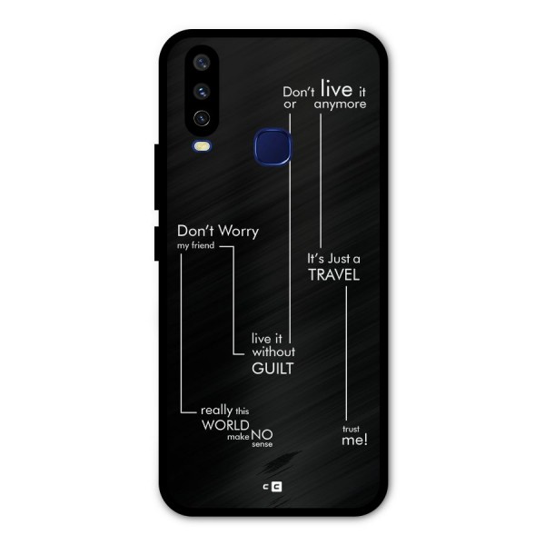 Quotes Of Life Metal Back Case for Vivo V17