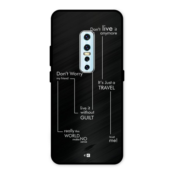 Quotes Of Life Metal Back Case for Vivo V17 Pro