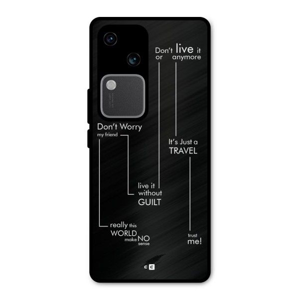 Quotes Of Life Metal Back Case for Vivo V30