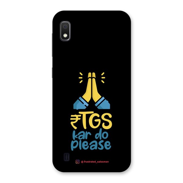 RTGS Kar Do Please Black Back Case for Galaxy A10