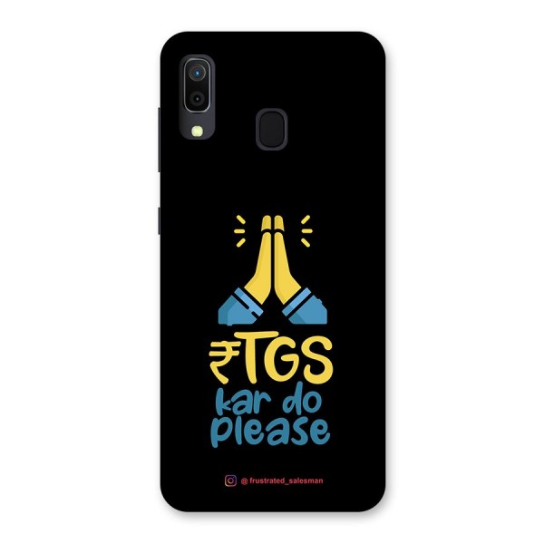 RTGS Kar Do Please Black Back Case for Galaxy A20