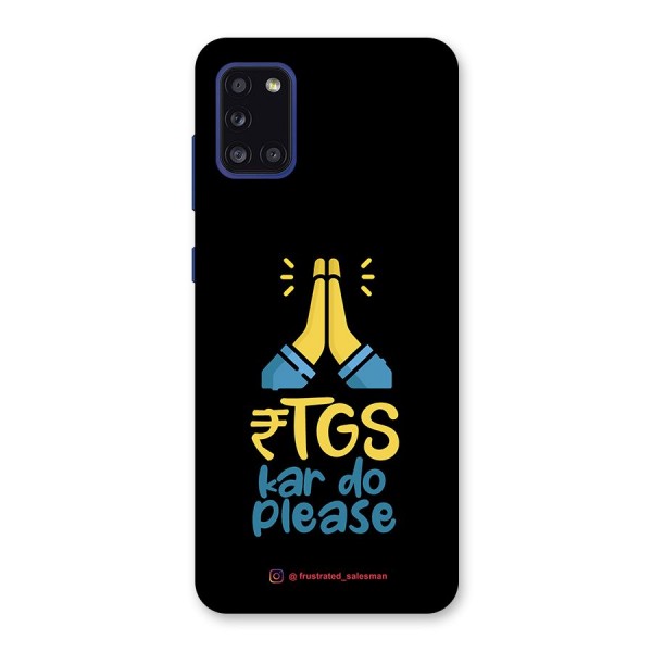 RTGS Kar Do Please Black Back Case for Galaxy A31