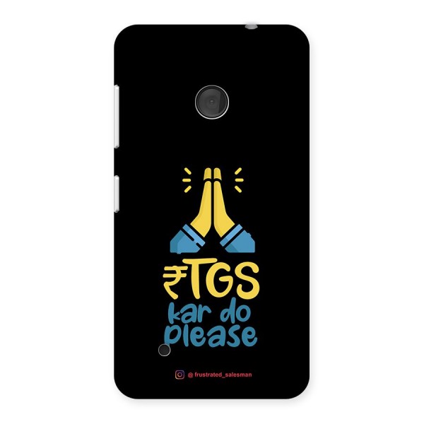 RTGS Kar Do Please Black Back Case for Lumia 530