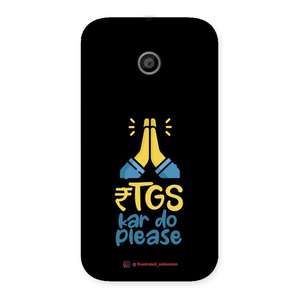 RTGS Kar Do Please Black Back Case for Moto E