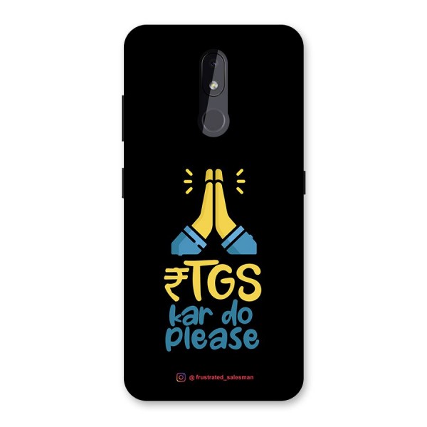 RTGS Kar Do Please Black Back Case for Nokia 3.2