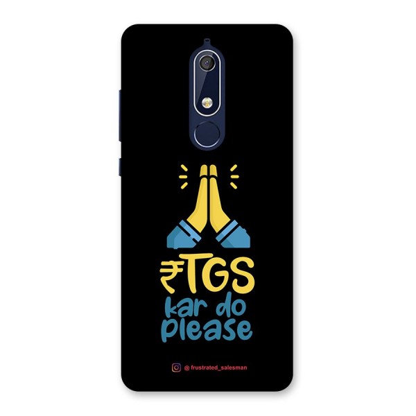 RTGS Kar Do Please Black Back Case for Nokia 5.1