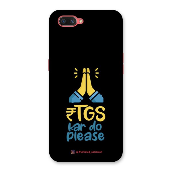 RTGS Kar Do Please Black Back Case for Oppo A3s